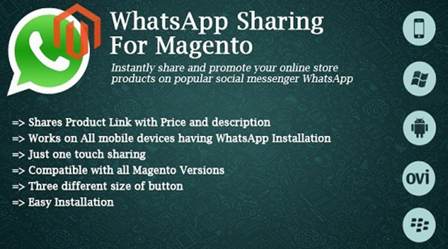 WhatsApp Share Extension on Magento