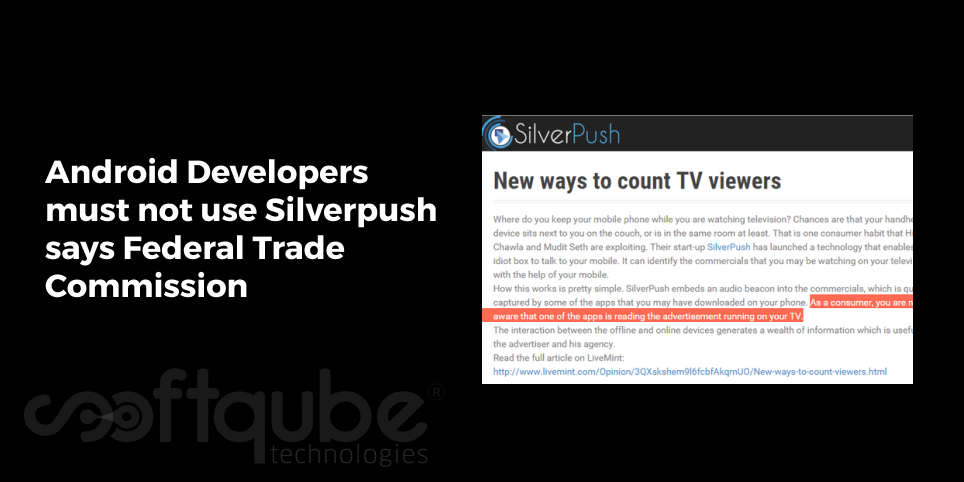 Android Developers must not use Silverpush says Federal Trade Commission