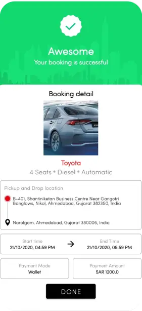 Car Booking Details